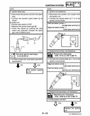 2004 Official factory service manual for Yamaha YFZ450S ATV Quad., Page 313
