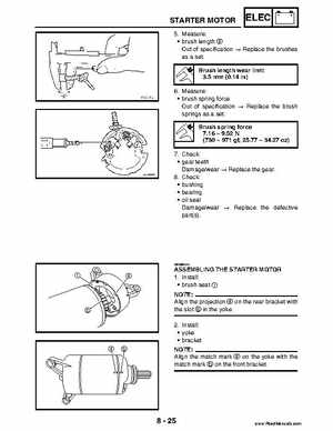 2004 Official factory service manual for Yamaha YFZ450S ATV Quad., Page 326