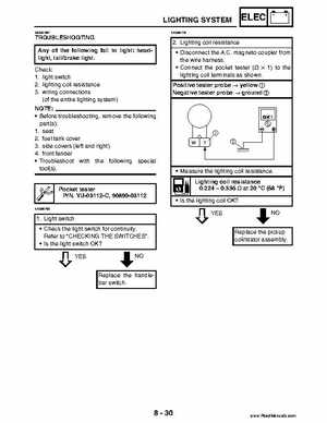 2004 Official factory service manual for Yamaha YFZ450S ATV Quad., Page 331