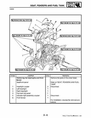 2006-2009 Yamaha YFM700RV Raptor 700RV factory service manual, Page 88