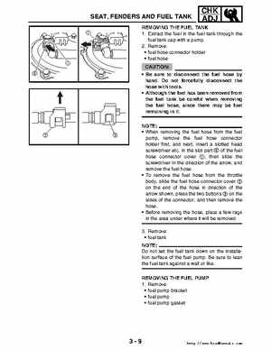 2006-2009 Yamaha YFM700RV Raptor 700RV factory service manual, Page 93