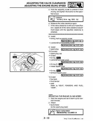 2006-2009 Yamaha YFM700RV Raptor 700RV factory service manual, Page 97