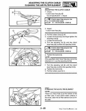 2006-2009 Yamaha YFM700RV Raptor 700RV factory service manual, Page 109