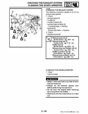 2006-2009 Yamaha YFM700RV Raptor 700RV factory service manual, Page 118