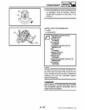 2006-2009 Yamaha YFM700RV Raptor 700RV factory service manual, Page 225