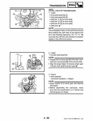 2006-2009 Yamaha YFM700RV Raptor 700RV factory service manual, Page 234