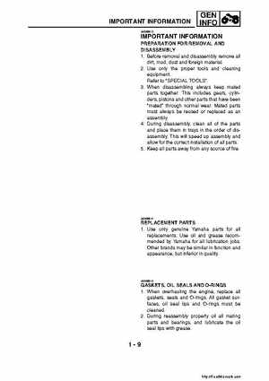 2007-2008 Yamaha YFM700 Grizzly Factory Service Manual, Page 27