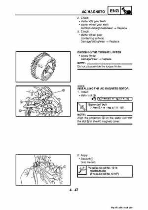 2007-2008 Yamaha YFM700 Grizzly Factory Service Manual, Page 205