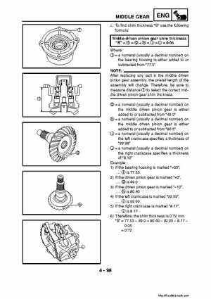 2007-2008 Yamaha YFM700 Grizzly Factory Service Manual, Page 256