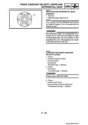 2007-2008 Yamaha YFM700 Grizzly Factory Service Manual, Page 322