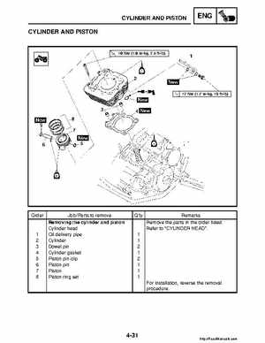 2008 Yamaha Raptor 250SE / 250SE2 Factory Service Manual, Page 146