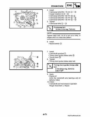 2008 Yamaha Raptor 250SE / 250SE2 Factory Service Manual, Page 186