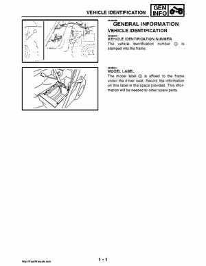 2008 Yamaha Rhino YXR70FX Factory Service Manual, Page 19
