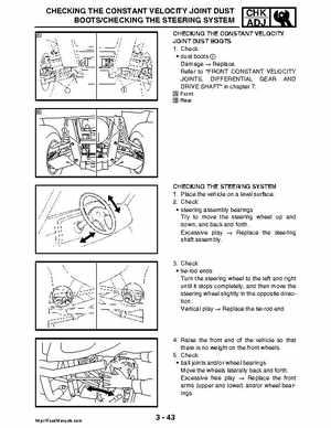 2008 Yamaha Rhino YXR70FX Factory Service Manual, Page 126