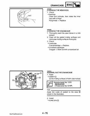 2008 Yamaha Rhino YXR70FX Factory Service Manual, Page 224