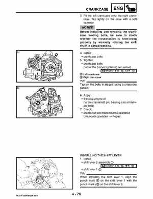 2008 Yamaha Rhino YXR70FX Factory Service Manual, Page 225