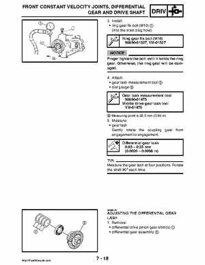2008 Yamaha Rhino YXR70FX Factory Service Manual, Page 332
