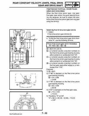 2008 Yamaha Rhino YXR70FX Factory Service Manual, Page 347