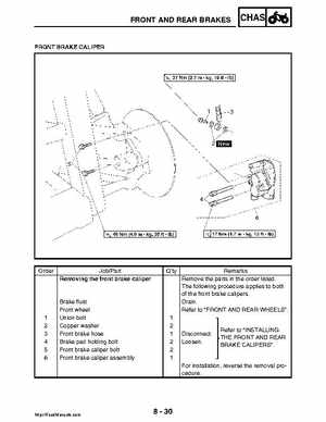 2008 Yamaha Rhino YXR70FX Factory Service Manual, Page 386