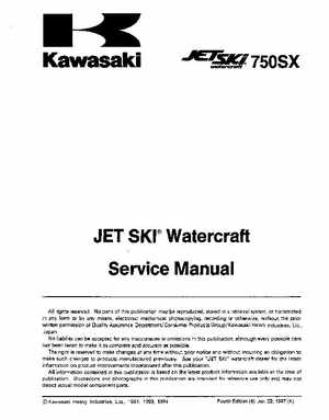 1992-1995 Kawasaki 750SX Service Manual, Page 4