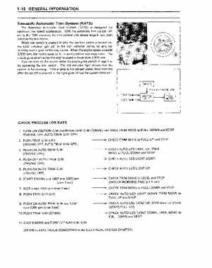 1996-2002 Kawasaki 1100ZXi Jet Ski Factory Service Manual., Page 22