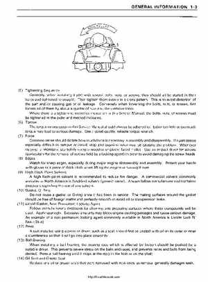 1998 Kawasaki 750SXi Pro Service Manual Supplement, Page 9