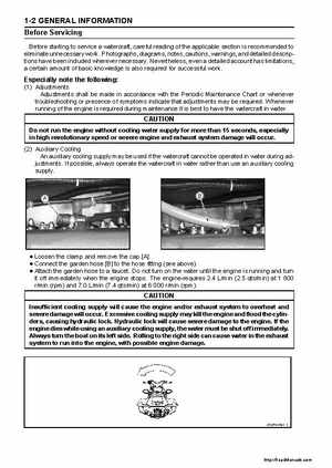 2003-2005 Kawasaki Ultra-150 Jet Ski Factory Service Manual., Page 7