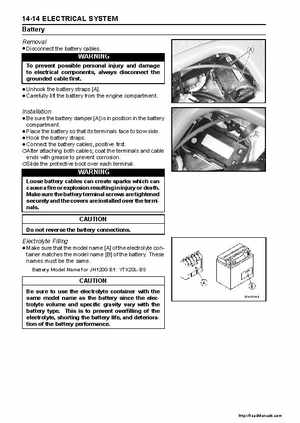 2003-2005 Kawasaki Ultra-150 Jet Ski Factory Service Manual., Page 206