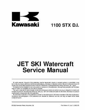 2003 Kawasaki 1100 STX D.I. Jet Ski Factory Service Manual, Page 4