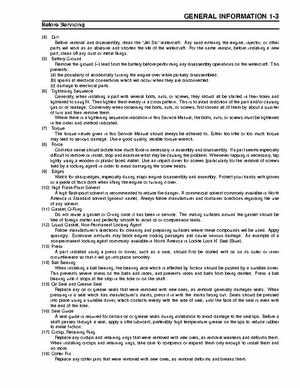 2003 Kawasaki 1100 STX D.I. Jet Ski Factory Service Manual, Page 10