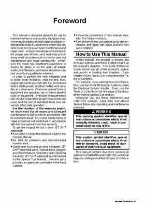 2005 Kawasaki STx-12F Jet Ski Factory Service Manual., Page 5