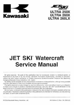 2007-2010 Kawasaki Ultra 250X/260X/260LX PWC Factory Service Manual, Page 2