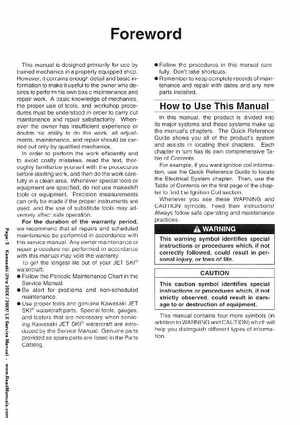 2007-2010 Kawasaki Ultra 250X/260X/260LX PWC Factory Service Manual, Page 5