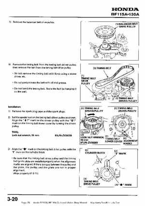 Honda BF115A, BF130A Outboard Motors Shop Manual., Page 78