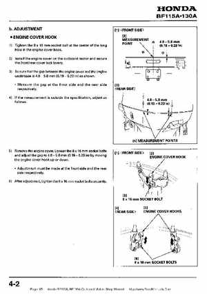 Honda BF115A, BF130A Outboard Motors Shop Manual., Page 85