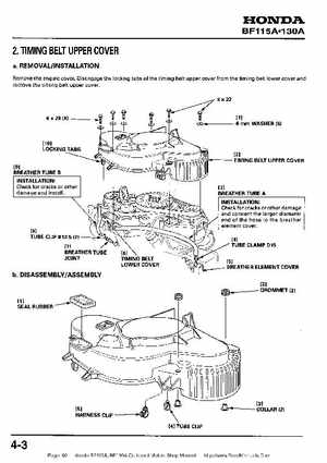 Honda BF115A, BF130A Outboard Motors Shop Manual., Page 86