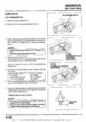 Honda BF115A, BF130A Outboard Motors Shop Manual., Page 121