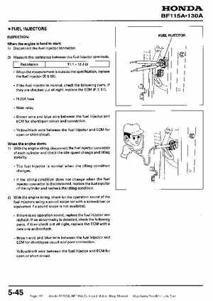 Honda BF115A, BF130A Outboard Motors Shop Manual., Page 131