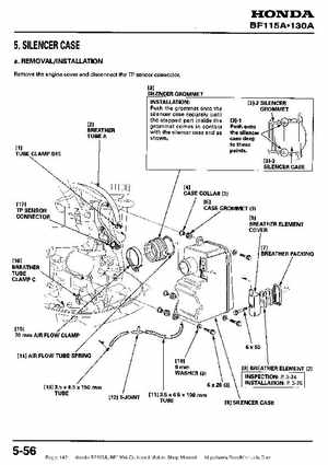 Honda BF115A, BF130A Outboard Motors Shop Manual., Page 142