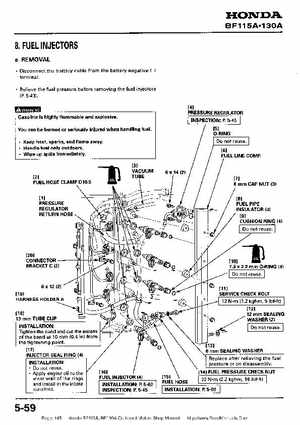 Honda BF115A, BF130A Outboard Motors Shop Manual., Page 145