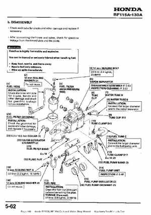 Honda BF115A, BF130A Outboard Motors Shop Manual., Page 148