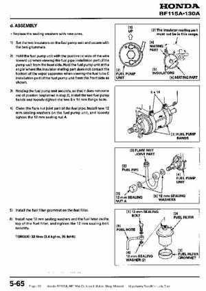 Honda BF115A, BF130A Outboard Motors Shop Manual., Page 151