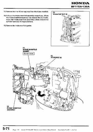 Honda BF115A, BF130A Outboard Motors Shop Manual., Page 157