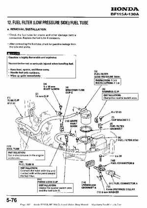 Honda BF115A, BF130A Outboard Motors Shop Manual., Page 162