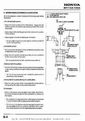 Honda BF115A, BF130A Outboard Motors Shop Manual., Page 169