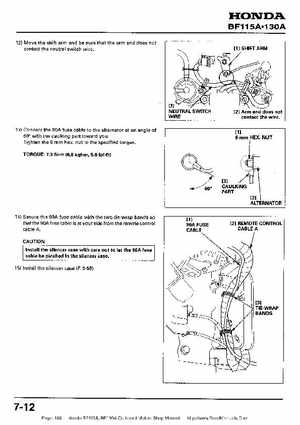 Honda BF115A, BF130A Outboard Motors Shop Manual., Page 188