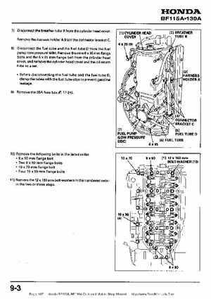 Honda BF115A, BF130A Outboard Motors Shop Manual., Page 197