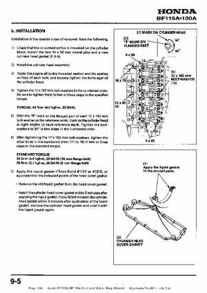 Honda BF115A, BF130A Outboard Motors Shop Manual., Page 199