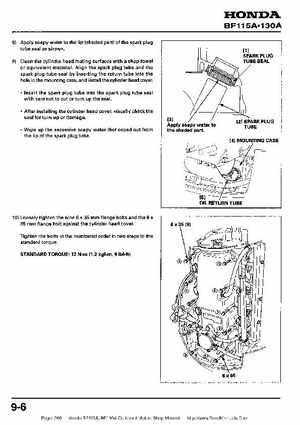 Honda BF115A, BF130A Outboard Motors Shop Manual., Page 200