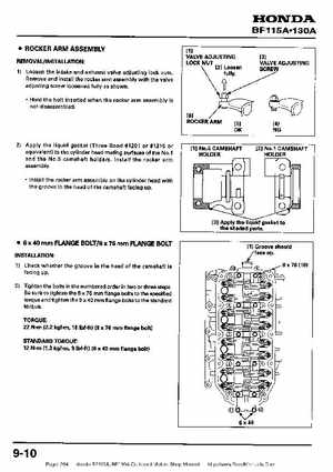 Honda BF115A, BF130A Outboard Motors Shop Manual., Page 204